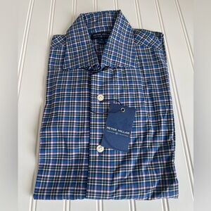Peter Millar Shirt Men's Crown Crafted Plaid Button Down Shirt Medium NEW